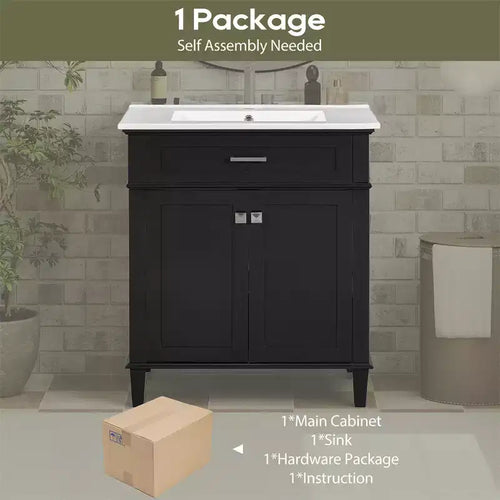 Meuble lavabo avec évier, meuble de rangement de salle de bain moderne