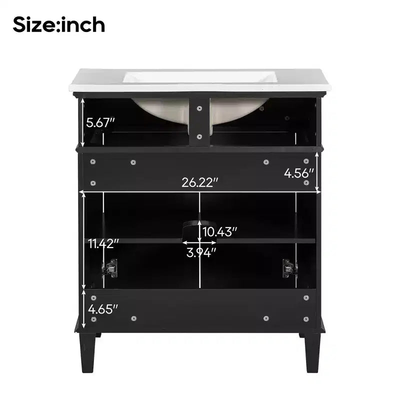 Meuble lavabo avec évier, meuble de rangement de salle de bain moderne