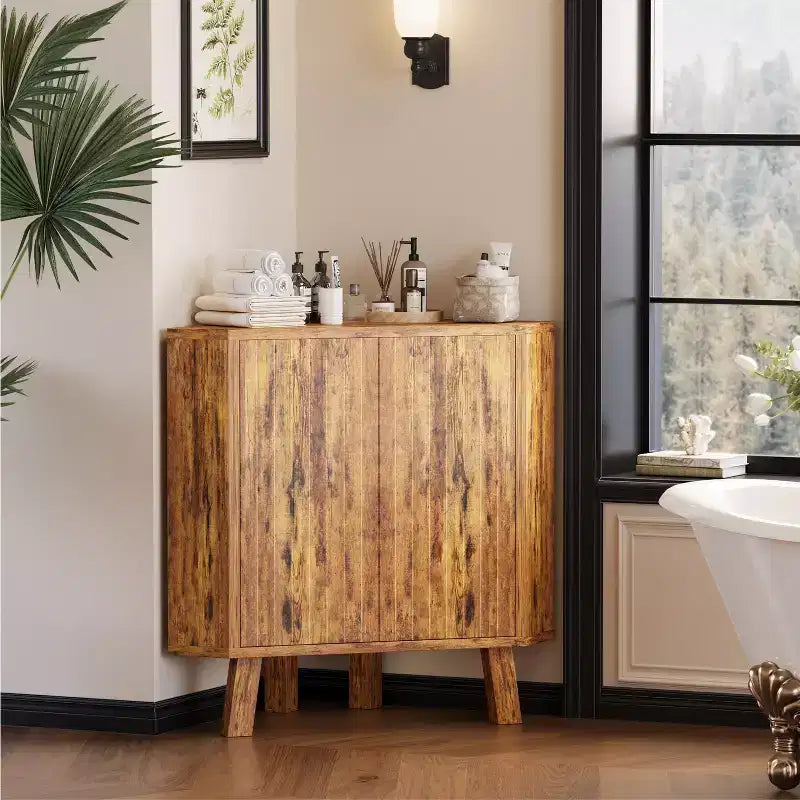 Meuble d'angle de style fermette