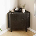 Farmhouse Corner Cabinet with Adjustable Shelf 3-Tier Storage for Living Room & Kitchen