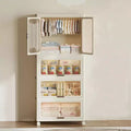 Storage cabinet with Lid Large Plastic Organiser Boxes Foldable Wardrobe with Wheels Stackable Storage Boxes with Door