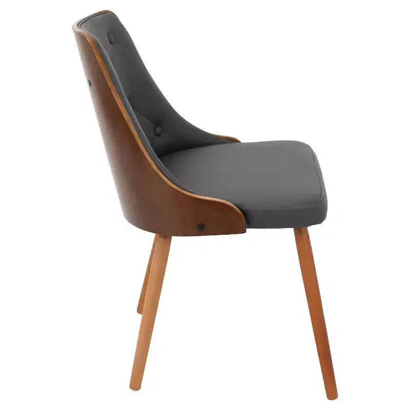Chaise de salle à manger moderne en noyer de style médiéval