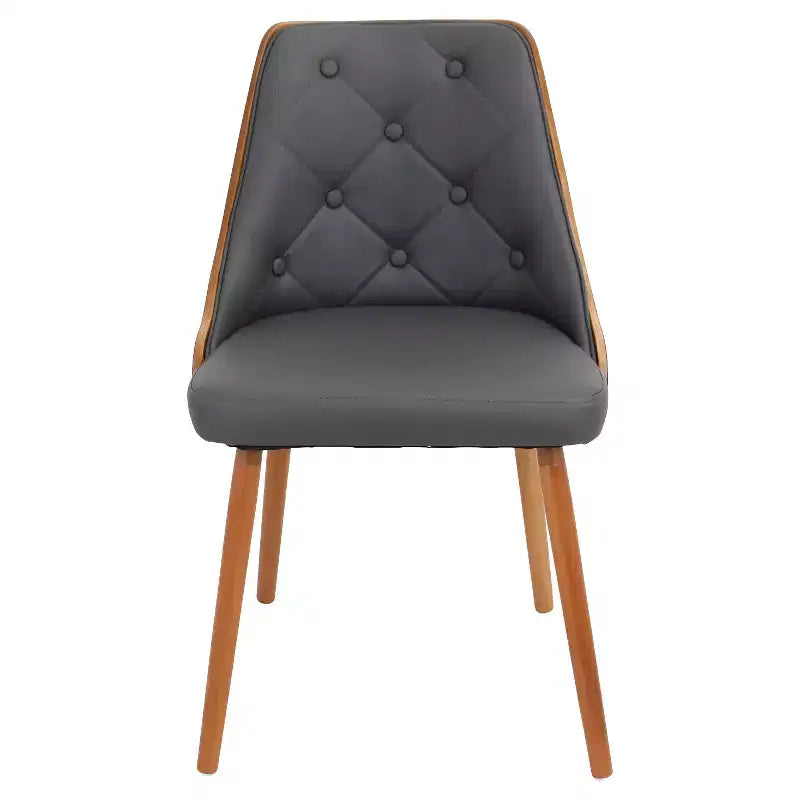 Chaise de salle à manger moderne en noyer de style médiéval