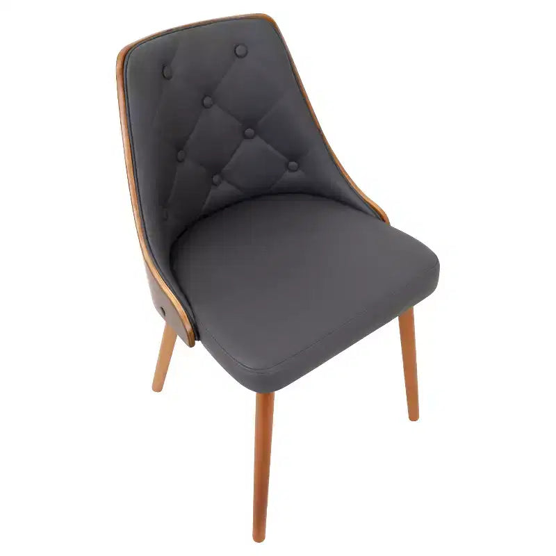 Chaise de salle à manger moderne en noyer de style médiéval