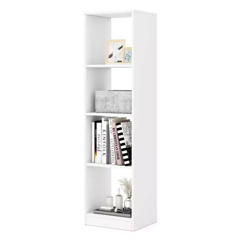 Costway 56'' Tall Bookcase Freestanding Bookshelf with 4 Open Cubes